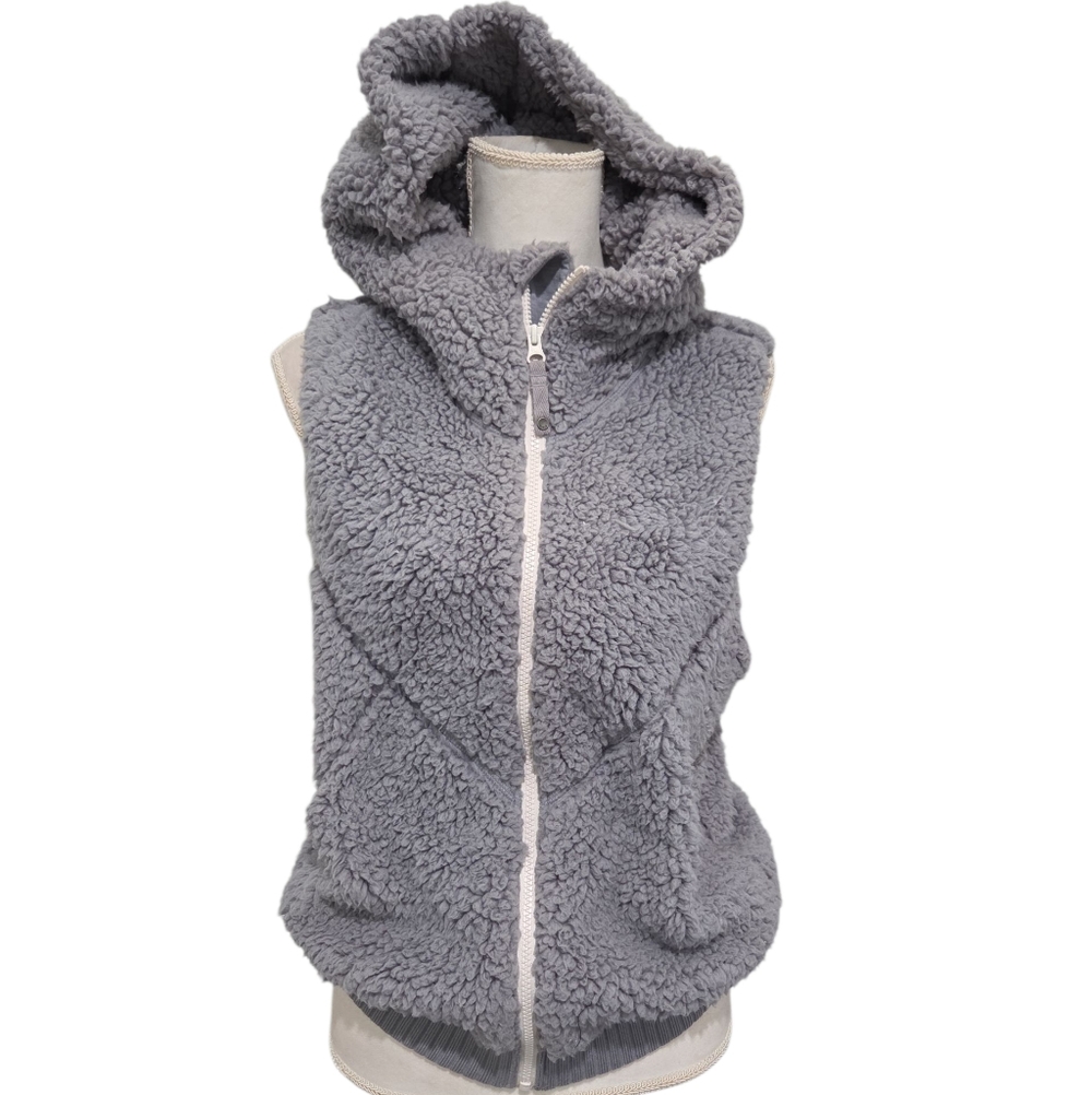 Prana Permafrost Gray Sherpa Vest Size Medium
